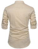 DiAsh Men's Cotton Blend Fabric Full Sleeve White Short Kurta