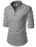 DiAsh Men's Cotton Blend Fabric Full Sleeve White Short Kurta