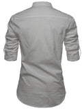 DiAsh Men's Cotton Blend Fabric Full Sleeve White Short Kurta