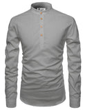 DiAsh Men's Cotton Blend Fabric Full Sleeve White Short Kurta