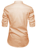 DiAsh Men's Cotton Blend Fabric Full Sleeve White Short Kurta