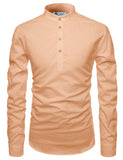 DiAsh Men's Cotton Blend Fabric Full Sleeve White Short Kurta