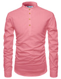DiAsh Men's Cotton Blend Fabric Full Sleeve White Short Kurta