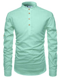 DiAsh Men's Cotton Blend Fabric Full Sleeve White Short Kurta