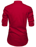 DiAsh Men's Cotton Blend Fabric Full Sleeve White Short Kurta