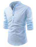 DiAsh Men's Cotton Blend Fabric Full Sleeve White Short Kurta