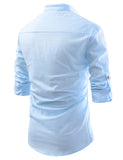 DiAsh Men's Cotton Blend Fabric Full Sleeve White Short Kurta