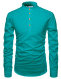 DiAsh Men's Cotton Blend Fabric Full Sleeve White Short Kurta