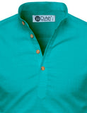 DiAsh Men's Cotton Blend Fabric Full Sleeve White Short Kurta