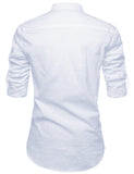 DiAsh Men's Cotton Blend Fabric Full Sleeve White Short Kurta