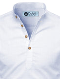 DiAsh Men's Cotton Blend Fabric Full Sleeve White Short Kurta
