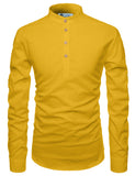 DiAsh Men's Cotton Blend Fabric Full Sleeve White Short Kurta